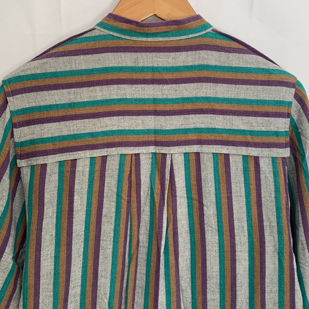 Isabel Marant Striped Midi Dress in Teal, Purple, Brown - Picture 11 of 14